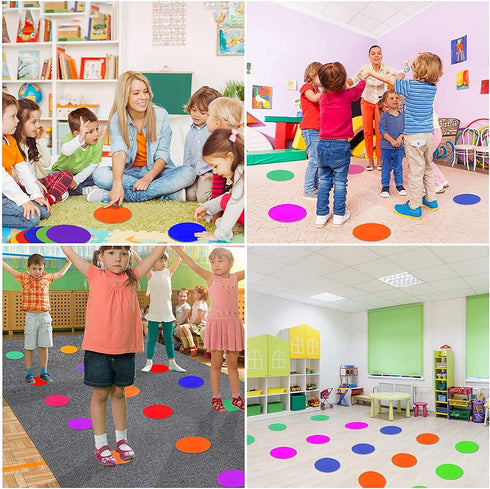 ZIECE 9inch 10inch 12/18/24/36 Poly Spots Spot Markers for Gym Floor Pcs Flat Cones Non-Slip Rubber Floor Dots Circles