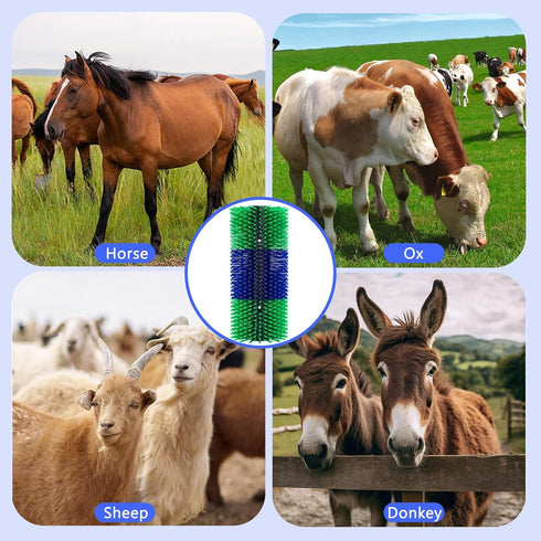 Sets Pig,1 Pack Livestock Scratching Brush,Horse Brushes for Grooming,Itch Relief Horse Scratcher Brushes Kit with Two