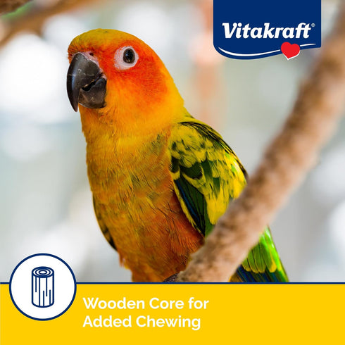 Vitakraft Crunch Sticks for Conures, Apricot & Cherry Flavor Bird Treat (2 Sticks), 3.5 oz, 051233316956