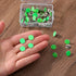 Tweruna 50 PCS Green Reflective Trail Markers, Reflective Tacks for Trail Marking, Green Thumb Tacks for Hunting Hiking