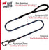 Sentry Heavy Duty Rope Dog Leash - 6 Foot Reflective Leash with Lockable Metal Carabiner for Medium & Large Dogs