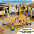 Bullro 8 Hammock Puppy Play Gym with Hanging Toys, Dog Jungle Gym Indoor with and Funny Enrichment Toys, PVC Frame