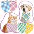 60Pcs Summer JarThenaAMCS Spring Dog Bandana Pastel Plaid Triangle Pet Scarf Adjustable Puppy Neckerchief Colorful Dog