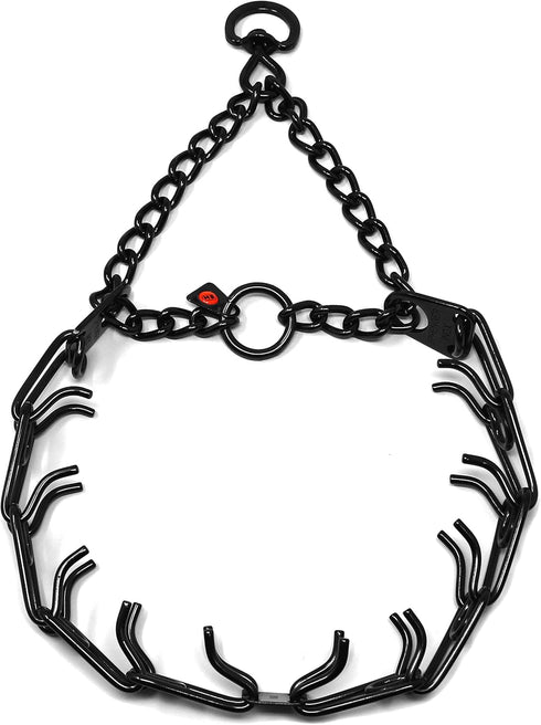 Herm Sprenger Black Stainless Steel Prong Dog Anti Pull Training Collar, Swivel Ultra-Plus Pet Pinch No-Pull Collar,