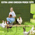 44.88 Chicken Toys,Extra Long Chicken Perch Toys,Woodern Chickens Roosts and Perches Stand Training Perch for Poultry