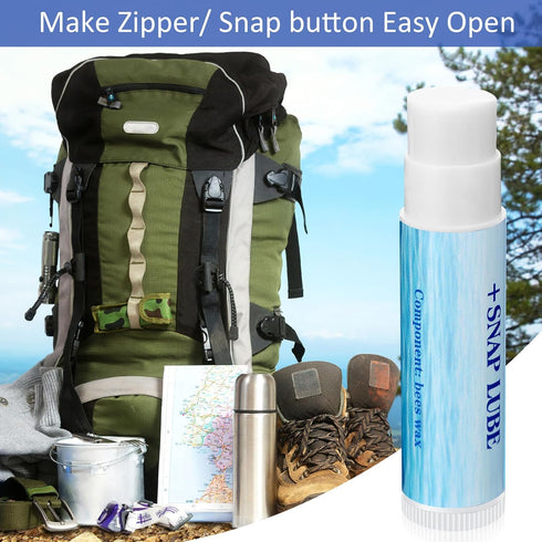 Backpacks BBTO Snap and Zip Wax Zipper Lubricant Stick Marine Lube for Boat Tents Drysuit Marine Wax for Boats