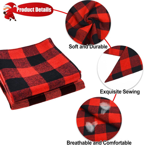Malier 2 Pack Dog Bandana Christmas Classic Plaid Pet Scarf Triangle Bibs for Small Medium Large Dogs
