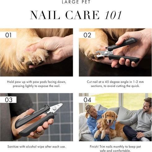 Trimmer Tweezerman Large Nail Clippers for Dogs & Cats, Manual Professional Cat & Dog Nail with Ergonomic Handle