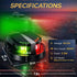 IP67 Boat Navigation Lights Red and Green, Bow Lights for Boats LED Waterproof, Boat Light Marine Running Light