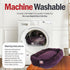Majestic Pet 24 Inch Micro Velvet Calming Dog Bed - Cozy Soft Round Bed with Spine Support, Aubergine, 24x19x7