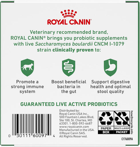 Immune 30 Count Royal Canin Probiotics for Cats Digestive and Health Powder Supplement for Cats of All Ages