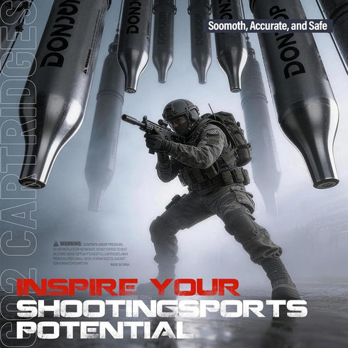 DONJOP 12G CO2 CO2 CO2 CO2 C02 Cartridges Non-Threaded, cartridges BB Gun, BB Pistol, Airsoft Pistol, and Paintball