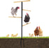 Extra Large Chicken Perch,Wooden Chicken Toys with Metal Ground Plug, Outdoor Birds