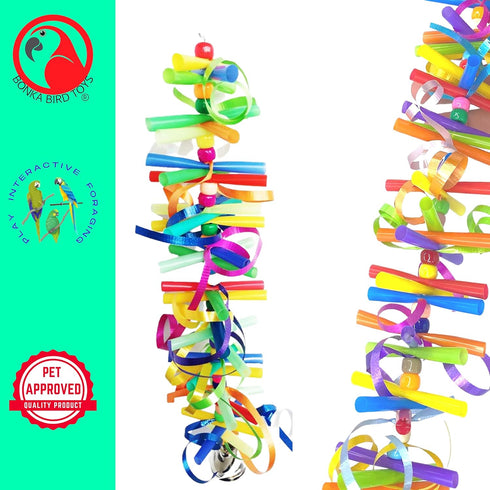 Bonka Bird Toys 1917 Party Small Medium Bird Toy for Parrot Cage, Cockatiel, Budgie, Lovebird