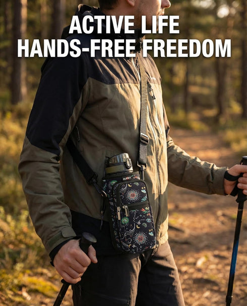 25/32/40/64 oz,Insulated AUPET Water Bottle Sling Bag Sleeve Holder Carrier Crossbody Water Bottle Case Cover