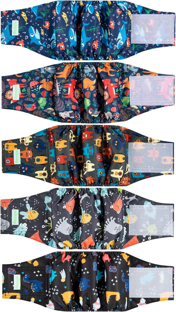 wegreeco Small Dog Diapers Male,Reusable Belly Bands for Male Dogs,Washable Doggie Puppy