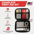 M2 150 BASICS Compact First Aid Kit, Pieces, Portable Emergency Kit with Carry Bag and Carabiner for Travel, Car