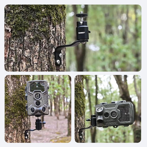 TENBEST Trail Camera Tree Mount with Ball Head, Rust-Proof Aluminum and Stainless Steel Material, Hunting Camera