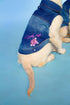 Dolly Doggy Parton Blue Denim Jacket with Collar for Dogs, Stylish Dog Apparel