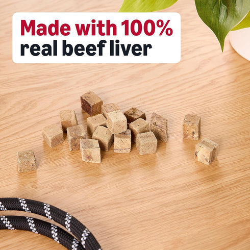 3.3 (Pack 1), Packaging Amazon Basics Freeze-Dried Raw Single Ingredient Dog Treats (Previously Wag), Beef Liver, High