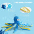 Nocciola Crinkle Squeaky Dog Toy, Blue Octopus, Interactive Rope Toy for Small Medium Large Dogs
