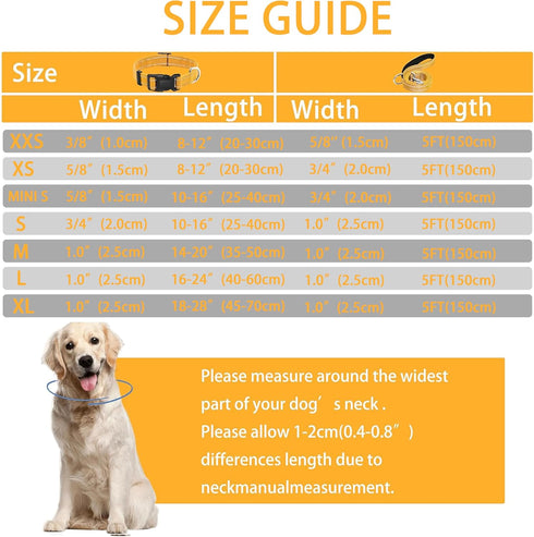Reflective Dog Collar with Safety Locking Buckle, Adjustable Soft Nylon, for Small Medium Large Dogs, XL Yellow