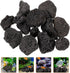 1 Set of Large Black Lava Rocks - Aquarium Volcanic Stones, 200g Decorative Pebbles for Fish Tank & Bonsai