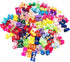 50pcs / 25Pair Small Dog Hair Bows with Rubber Bands and Rhinestones, Random Color Puppy Grooming Accessories