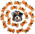 20pcs Shiny Halloween Pumpkin Hair Bows for Pet Dog Cat, Hair Accessories with Rubber Bands for Thanksgiving