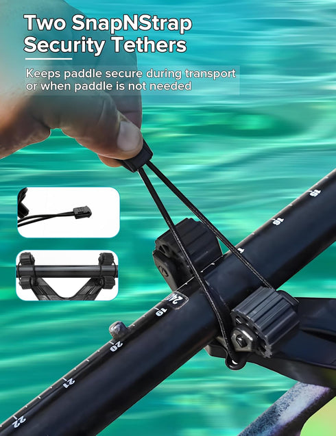 Kayak Paddle Holder, Dual Head Kayak Track Mount Accessories for Fishing, Offset Paddle Holder for Kayaking