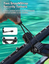 Kayak Paddle Holder, Dual Head Kayak Track Mount Accessories for Fishing, Offset Paddle Holder for Kayaking