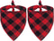 Malier 2 Pack Dog Bandana Christmas Classic Plaid Pet Scarf Triangle Bibs for Small Medium Large Dogs