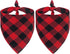 Malier 2 Pack Dog Bandana Christmas Classic Plaid Pet Scarf Triangle Bibs for Small Medium Large Dogs