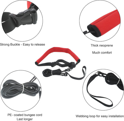 YYST 2.0M Pool Swim Training Leash, Swim Training Belt Swim Resistance Tether