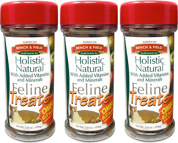 Bench & Field Holistic Natural Healthy Kitty Cat Treats | Crunchy Fish-Shaped
