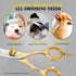 ZAPRIO 7.5 Inch Curved Grooming Scissors for Dogs and Cats Professional Pet Grooming Shears for Face, Paws, Body