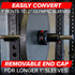 SERIOUS STEEL FITNESS Nylon Olympic Adapter Sleeve 8" - Convert 1" Bars to 2" Olympic Bars, Includes Removable End Cap