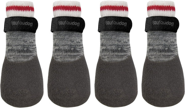 FouFou Dog 61510 2017 Heritage Rubber Dipped Socks, X-Small