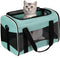 Soft-Sided Cat Carrying Case, Airline Approved Pet Travel Carrier for Medium Cats and Small Dogs (17x11x11 Green)