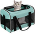 Soft-Sided Cat Carrying Case, Airline Approved Pet Travel Carrier for Medium Cats and Small Dogs (17x11x11 Green)