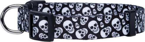 Native Pup Skull Dog Collar for Halloween – Large, Skulls
