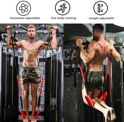 SYNTECSO 220-440Lbs Pull Up Assistance Bands, Heavy-Duty Resistance Bands for Chin-up Workout
