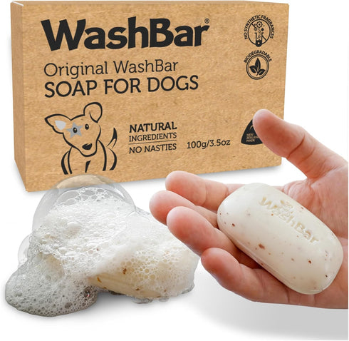 The Natural Dog Shampoo Bar Soap for Itchy Skin Relief, 3.5oz, with Manuka and Neem Oil