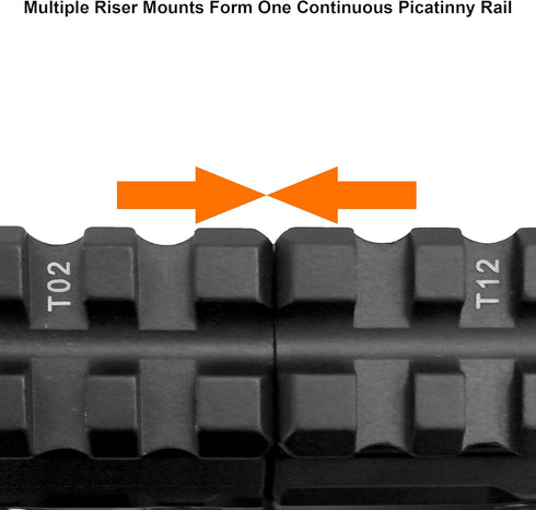 UTG 13 Super Slim Slots Picatinny Riser Mount