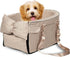 Center Console Dog Car Seat for Small Dogs, Anti-Collapse with Soft Cushion Safety Belt, Portable Armrest Seat for Pets