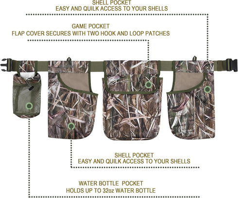 UIIHUNT Adjustable Dove Hunting Belt, Game Bag, Dove Gear Field and Shooting Accessories