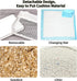 6 Chinchillas Fhiny Large Rabbit Litter Box for Cage, Plastic Guinea Pig Ltter Pan with PCS Disposable Pee Pads Potty