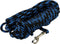 Dogs My Love Braided Nylon Rope Tracking Dog Leash - Black/Blue, 15-Feet/30-Feet, 1/4" Diameter