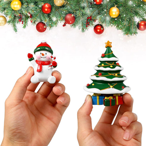 POPETPOP 2Pcs Christmas Aquarium Decorations, Resin Ornament Fish Tank Decoration Micro Landscape for Holiday