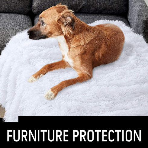 LOCHAS Luxury Fluffy Dog Blanket - Extra Soft and Warm Sherpa Fleece Pet Blankets for Dogs Cats - Plush Furry Faux Fur
